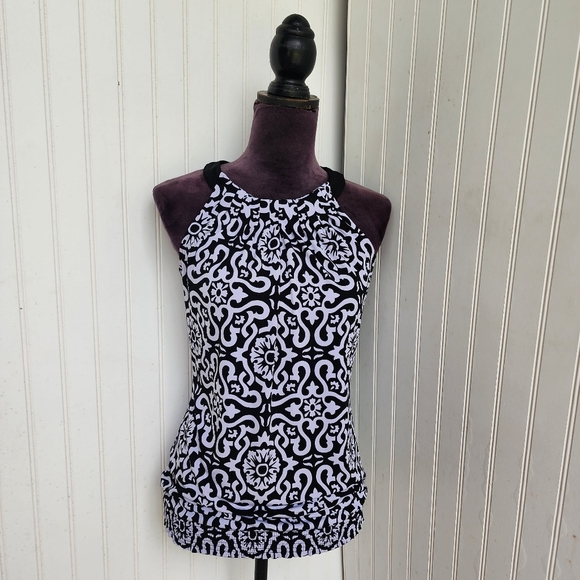 WHITE HOUSE BLACK MARKET WHBM WOMEN’S Halter Tank Top Sleveless Stretch Sz S - Picture 1 of 13